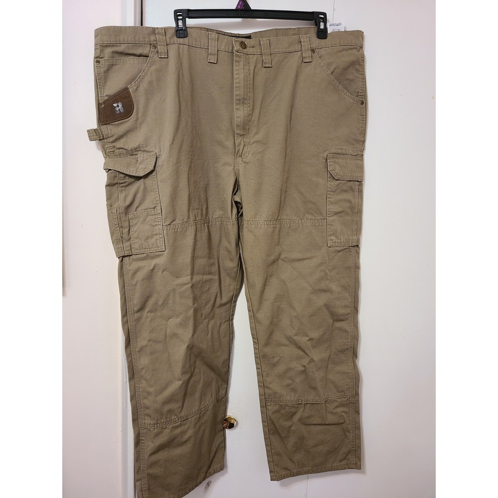 Wrangler Riggs Pants Men's Sz 50x30 Tan Workwear Cargo  (ZV)